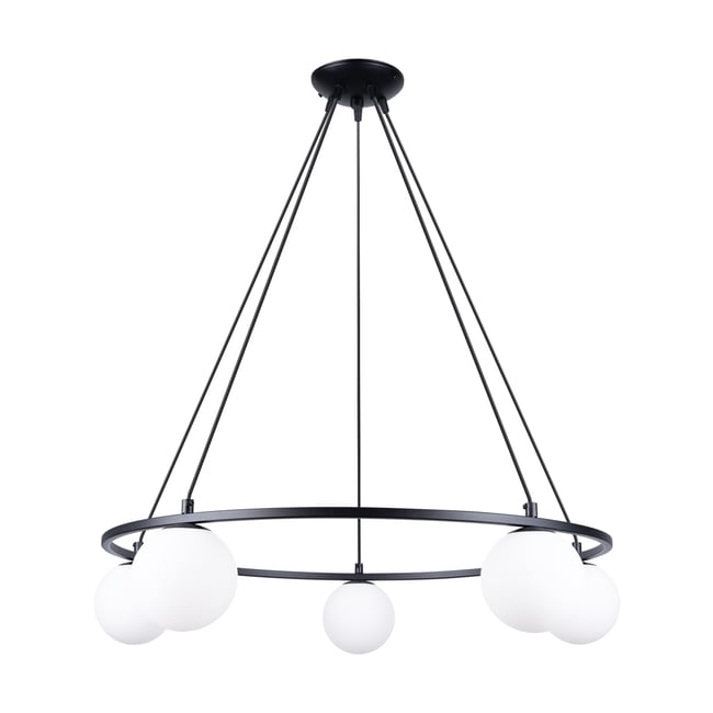 Lustre Acier Noir G9 5 Yoli Couleur noir <span itemprop=