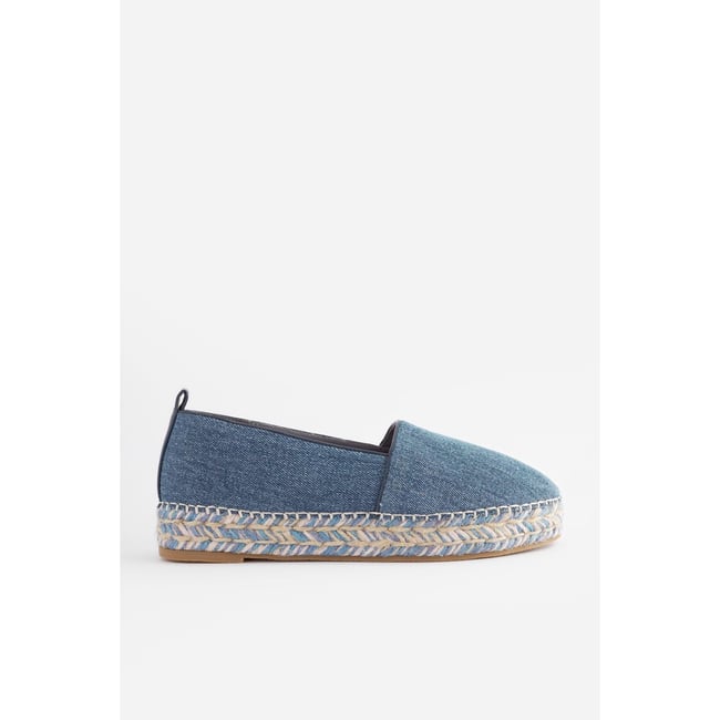 Espadrilles à semelle épaisse jean <span itemprop=
