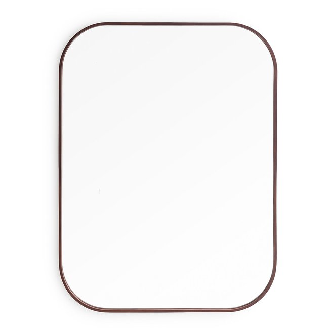 Miroir rectangulaire noyer 120x90 cm, Alaria Couleur bois foncé <span itemprop=