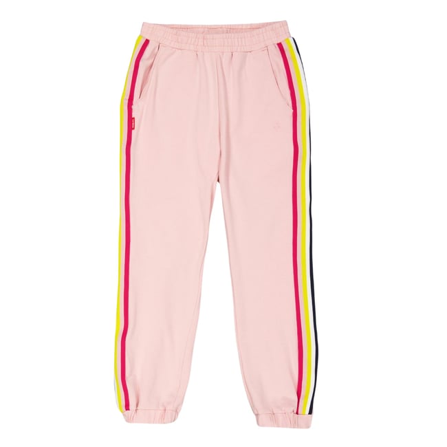 Pantalon de jogging motif/style rayure latérale BRODIE rose clair <span itemprop=