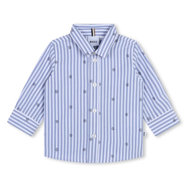 Chemise à manches longues blanc <span itemprop=