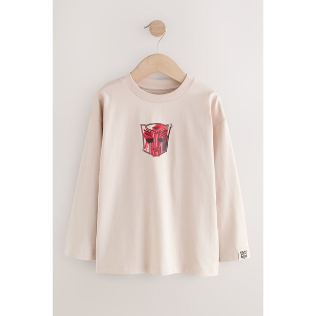 T-shirt à manches longues transformers grège <span itemprop=