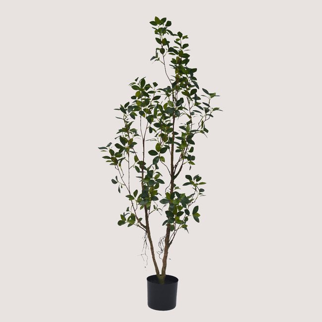 130cm Artificial Slim Ficus Tree, green, SO'HOME