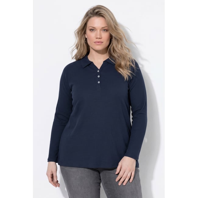 Polo en jersey côtelé - ULLA POPKEN