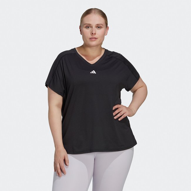 Trainings-Shirt Train Essentials, V-Ausschnitt schwarz <span itemprop=