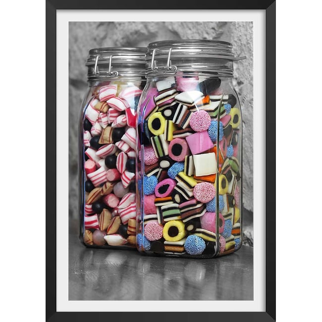 Affiche bonbons arlequins et roudoudous - HEXOA