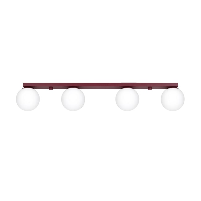 Plafonnier Acier Bourgogne G9 4 Yoli Couleur bourgogne <span itemprop=