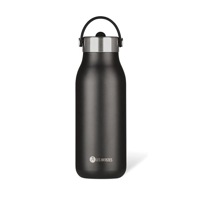 Bouteille isotherme 2.0 inox 1L Couleur noir <span itemprop=