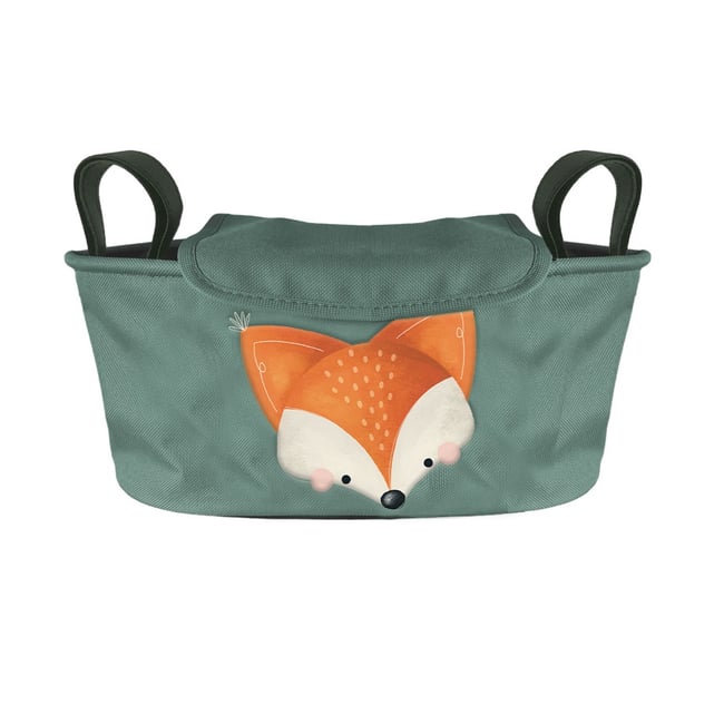 Sac organiseur de poussette Crunchy le renard vert <span itemprop=