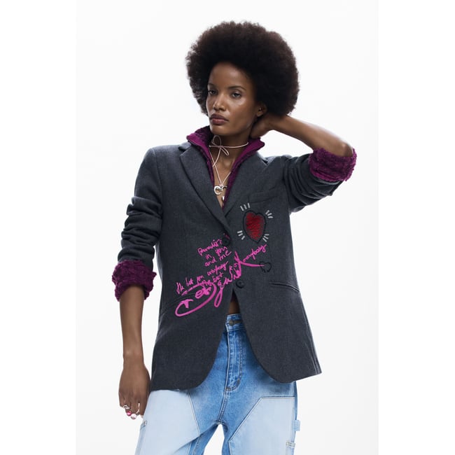 Blazer combinée capuche noir <span itemprop=