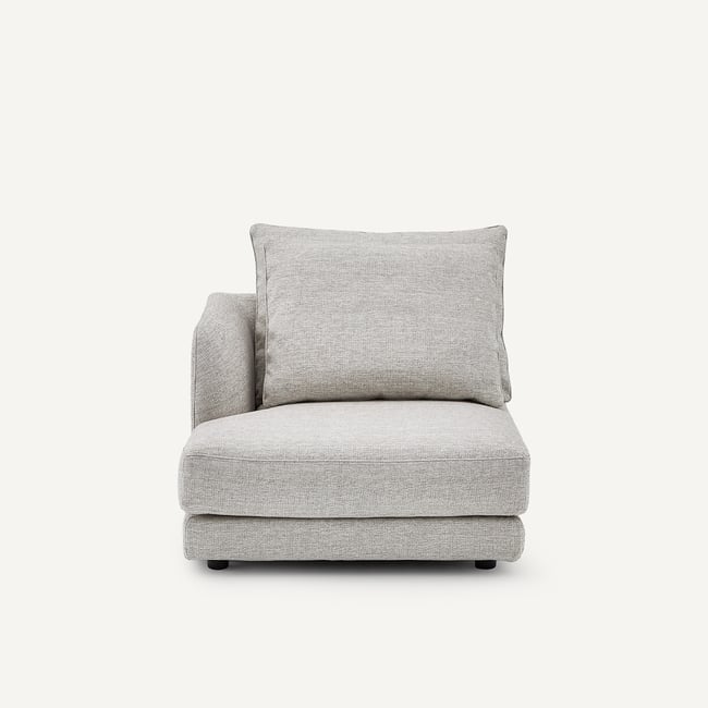 Demi-canapé gauche, modulable en toile jaspée, TIBERIO - AM.PM