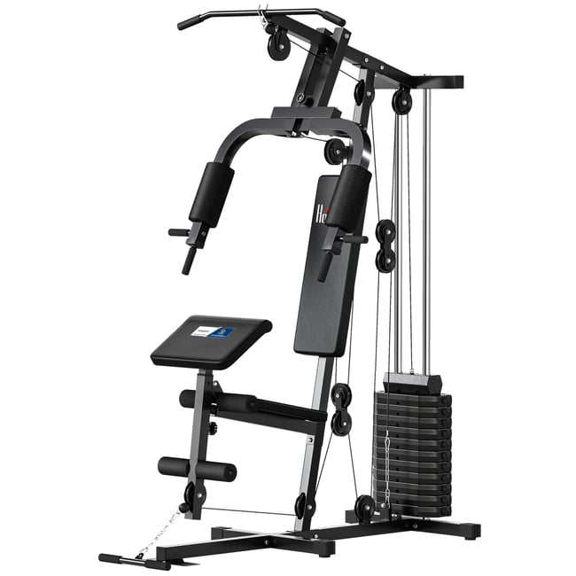 Station de musculation multifonctionnelle noir <span itemprop=