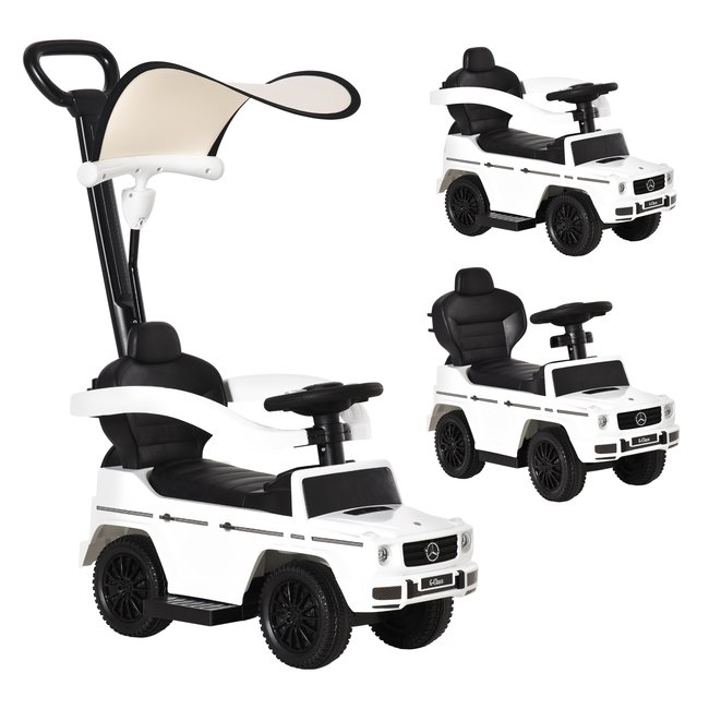 Porteur enfants voiture 12-36 mois multi-équipée - HOMCOM