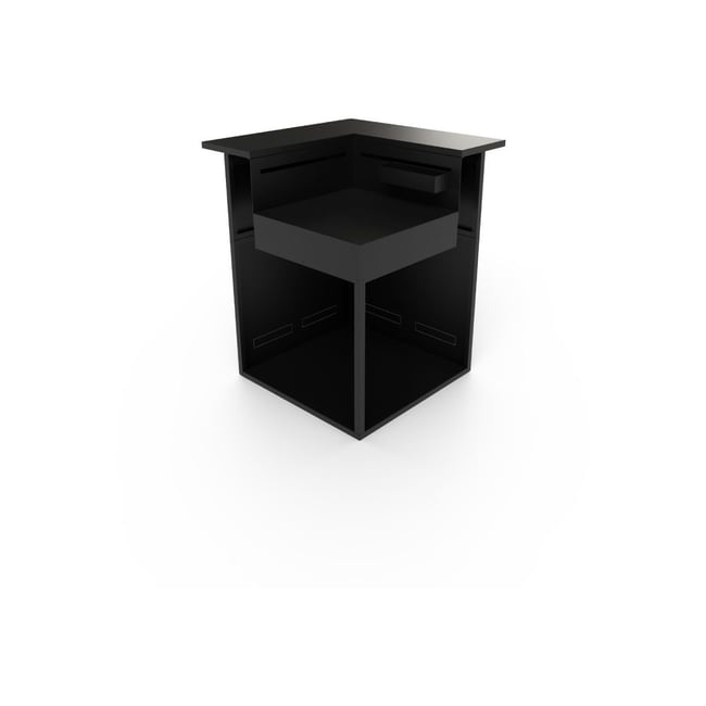 Meuble d'angle SAAF CBN angle acier fermé Comptoir noir <span itemprop=