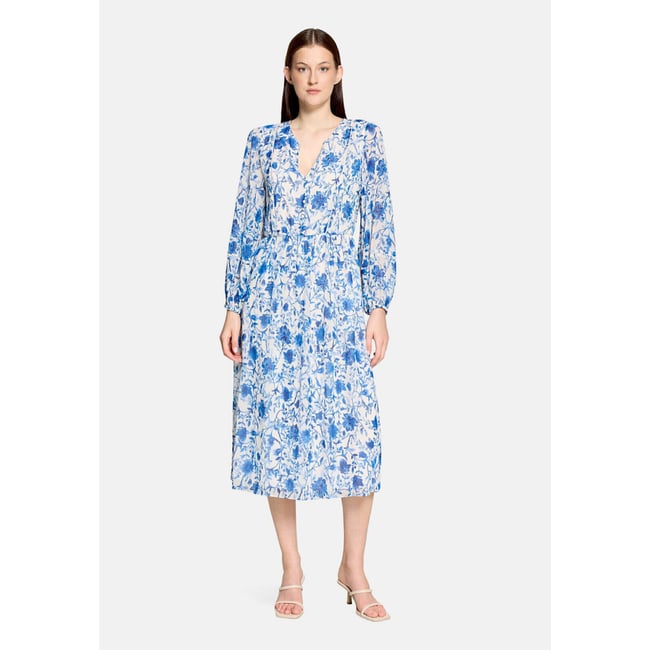 Robe d'été de style bohème bleu/blanc <span itemprop=
