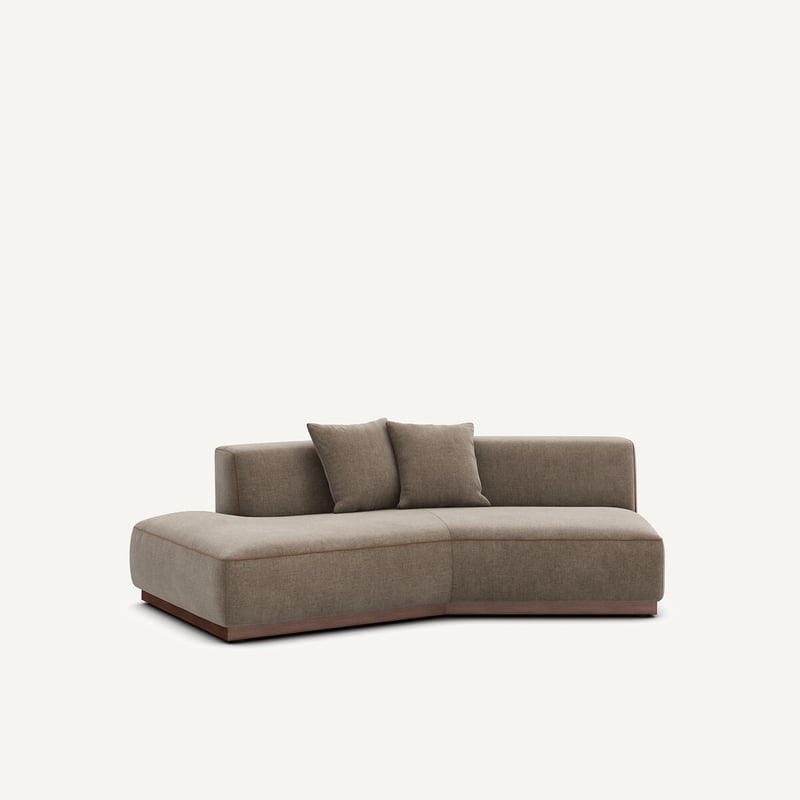 Am.pm Halbes Sofa Links In Meliertem Canvas, Jacopo
