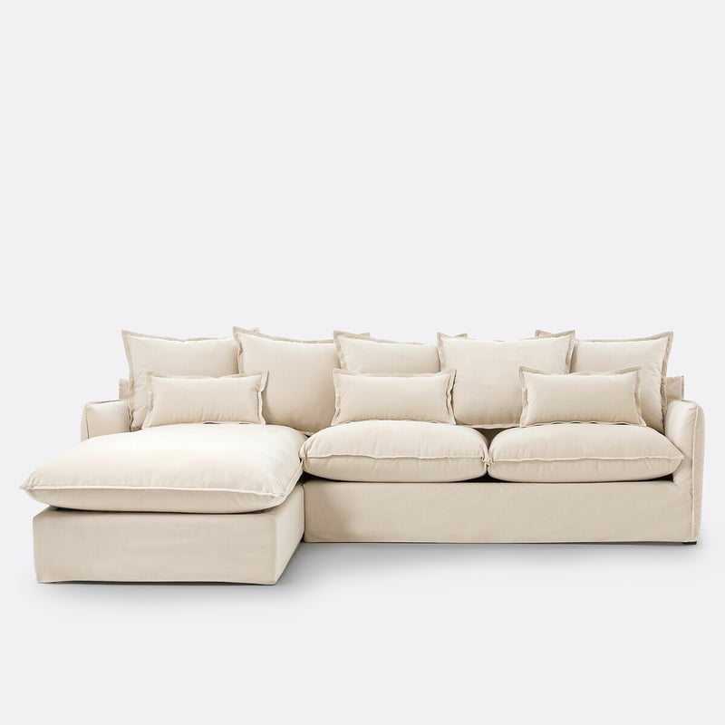 Ecksofa Odna, Links, Mit Abnehmbaren Bezug, 4-sitzer, Samt