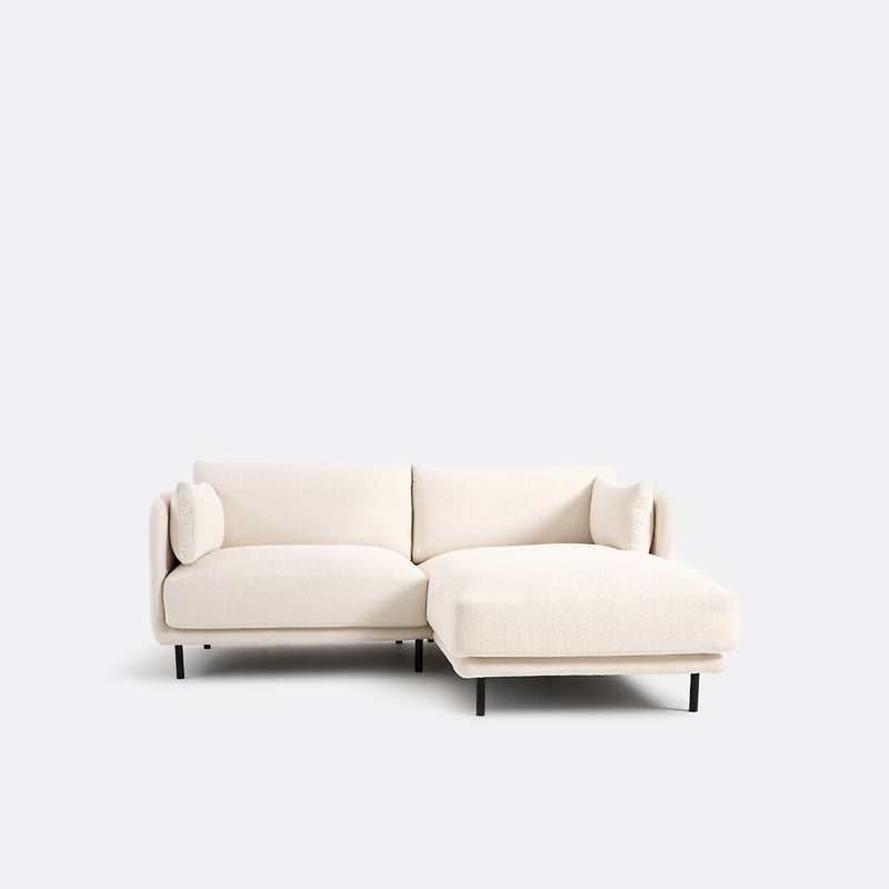 3-sitzer-ecksofa Victor, Rechts, Aus Feinem Bouclé