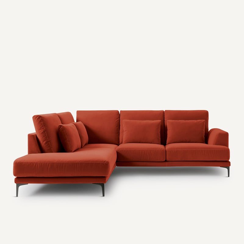 Am.pm Geschlossenes Ecksofa Marsile Mit Ecke Links, Samt