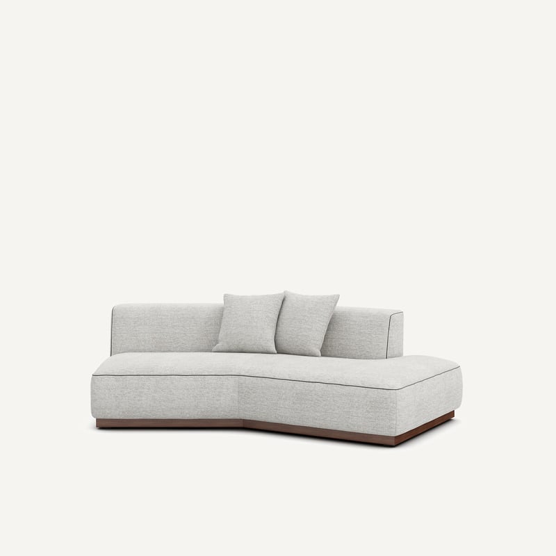 Am.pm Halbes Gerades Sofa Aus Jaspé-stoff, Jacopo