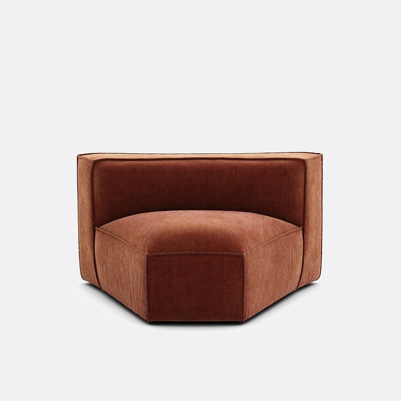 Offenes Eckelement Für Modulares Sofa Seven, Vintage-cord