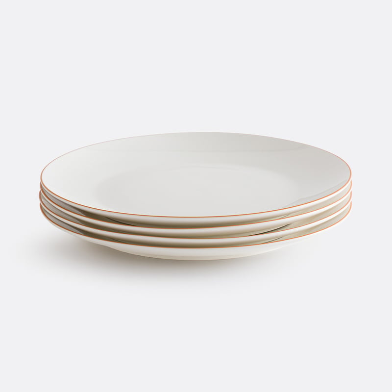 4er-set Flache Teller Malo, Porzellan