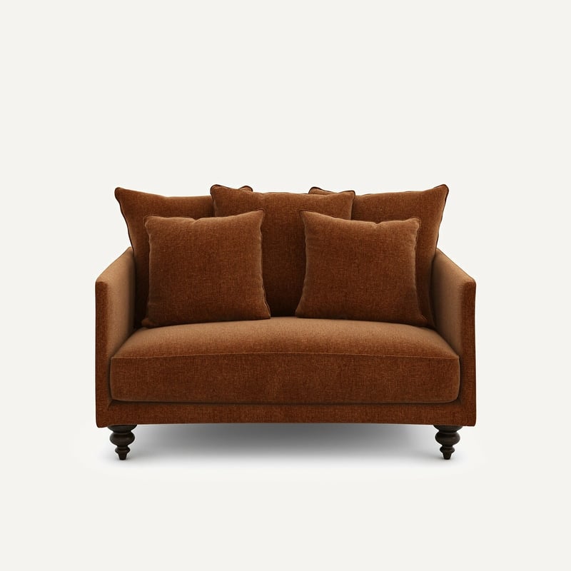 Am.pm Kompaktes 2-sitzer-sofa Aus Chenille-samt, Lazare
