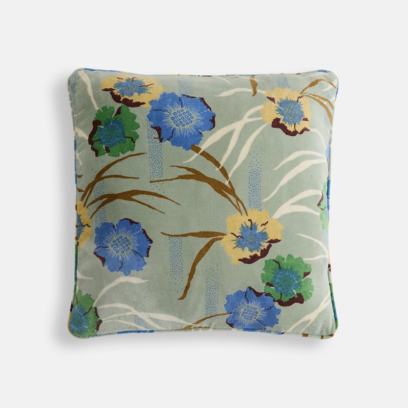 La Redoute Interieurs Quadratischer Kissenbezug 45x45 Cm, Aus Bedrucktem Baumwollsamt, Mowan