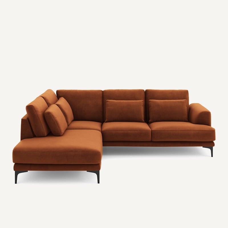 Am.pm Geschlossenes Ecksofa Marsile Mit Ecke Links, Samt