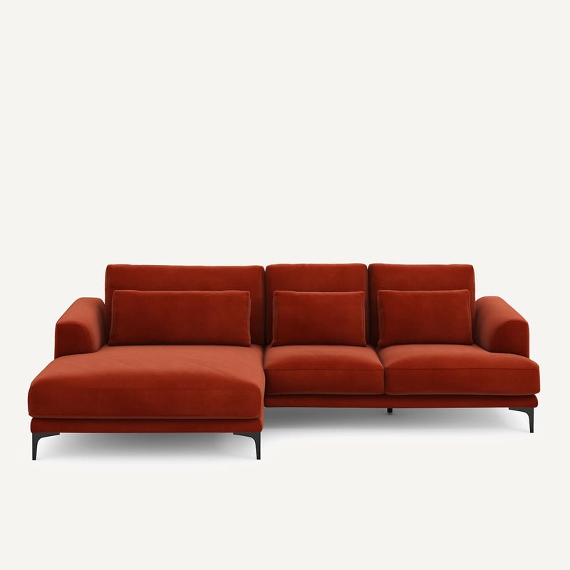 Am.pm Ecksofa Meridian Xl Links In Velours, Marsile