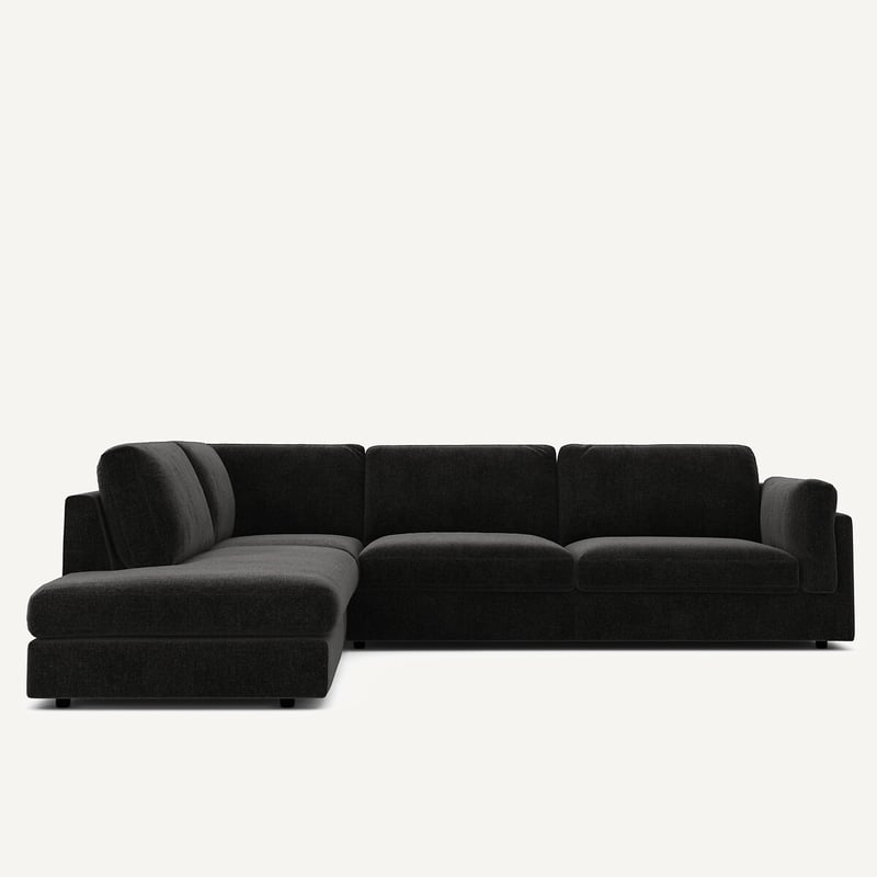 Am.pm Ecke Umwandelbare Chaiselongue, Chenille-samt, César
