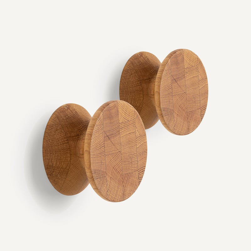 Am.pm 2er-set Haken Arame, Eiche Massiv, Ø 10 Cm
