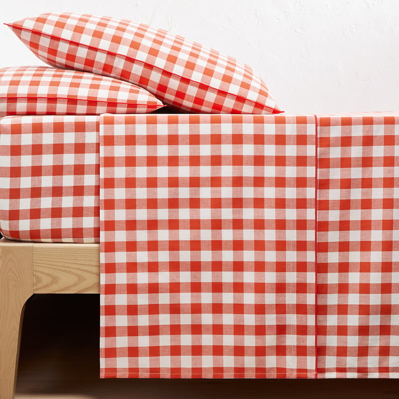 La Redoute Interieurs Leintuch Veldi Orange, Baumwolle