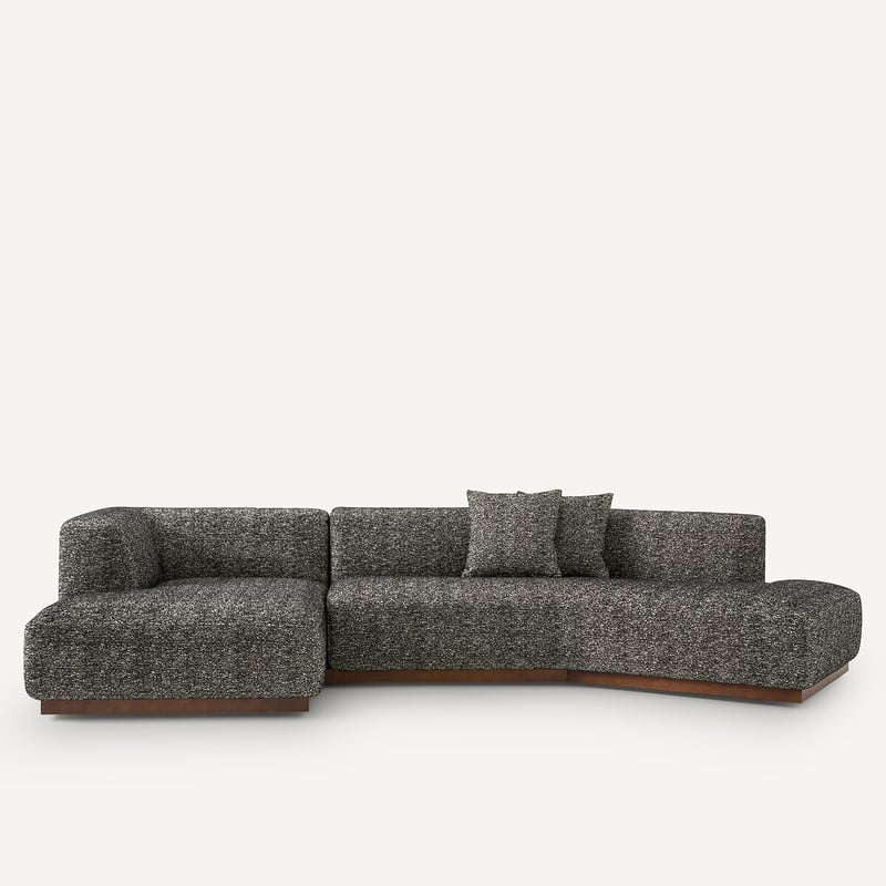 Am.pm Offenes Ecksofa Jacopo Mit Ecke Links, Bouclé