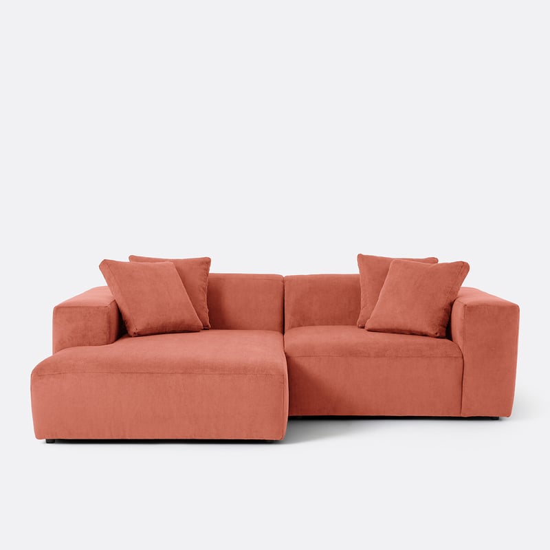 Ecksofa Liora, Links, 3-sitzer, Cordsamt