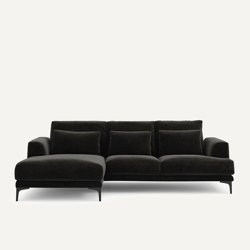 Am.pm Ecksofa Links Velours Chenille, Marsile