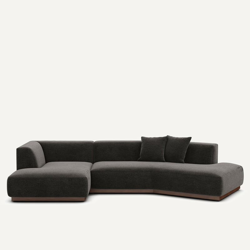 Am.pm Ecksofa Links Offen Velours Chenille, Jacopo