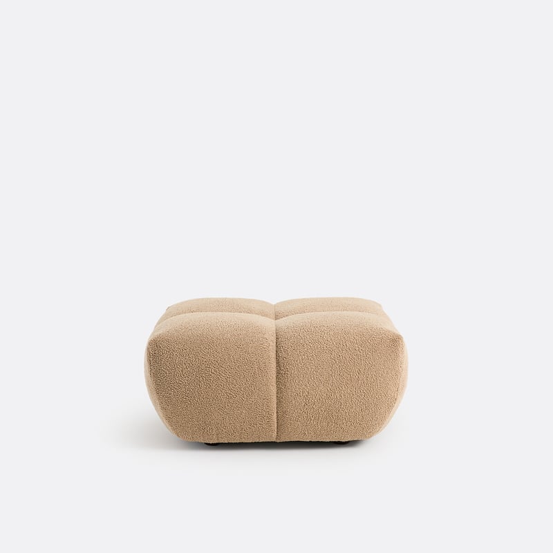 Hocker Nuria, Dickes Bouclé, L83 Cm