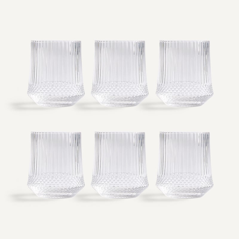 Am.pm 6er-set Wassergläser Allur Aus Geschliffenem Glas