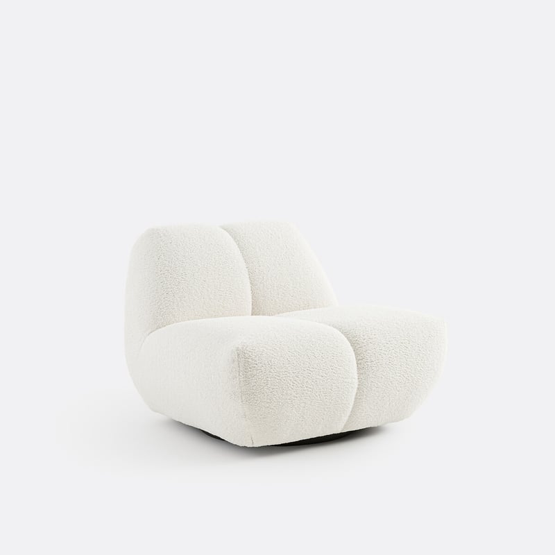 Drehsessel, Dickes Bouclé, Nuria