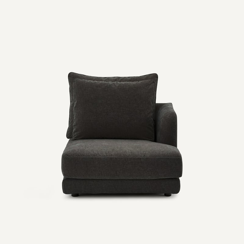 Am.pm Rechtes Einzelsofa, Modular, Aus Chenille-samt, Tiberio