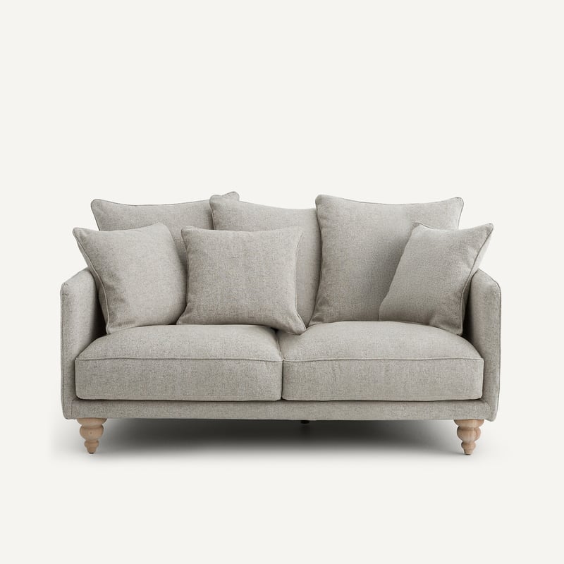 Am.pm Kompaktes 3-sitzer-sofa Aus Texturierter Viskose Und Leinen, Lazare