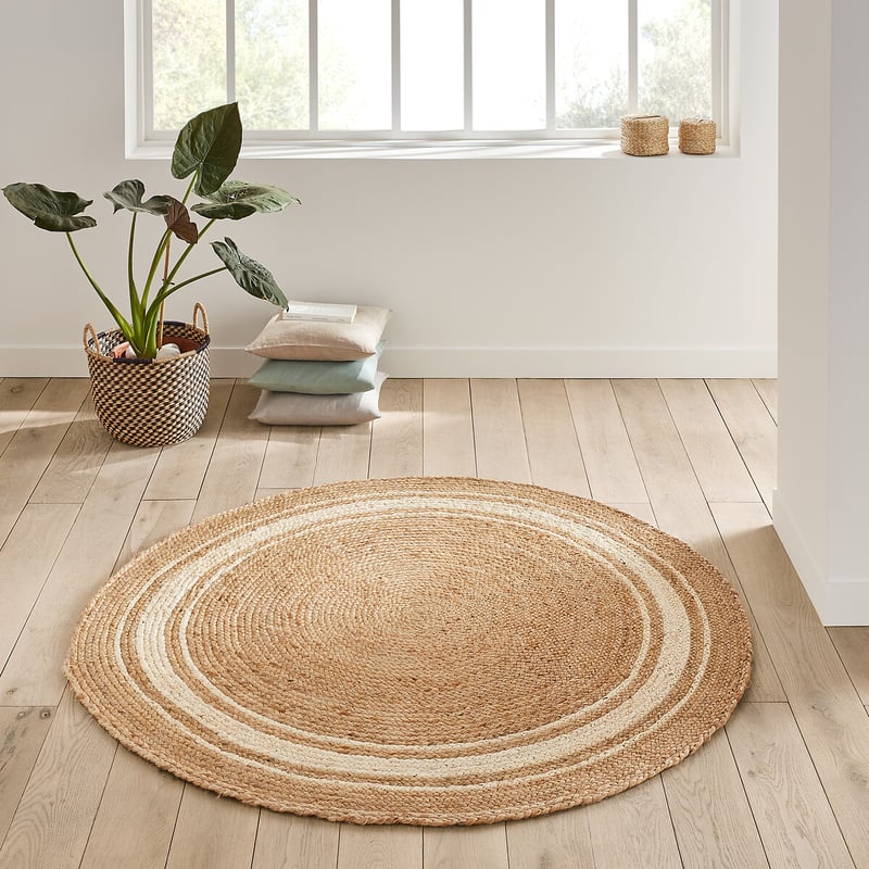 Teppich Aftas, Rund, Jute