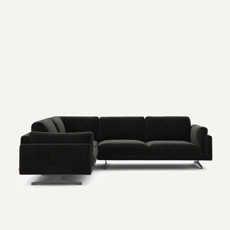 Am.pm Ecksofa Aus Chenille-velours, César