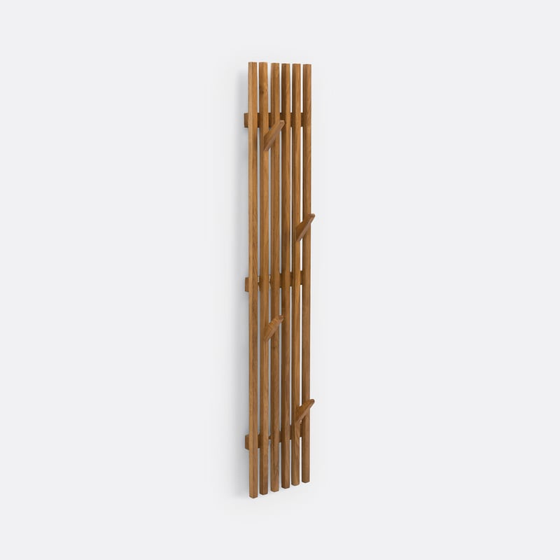 La Redoute Interieurs Wandgarderobe Anies Mit 4 Haken, Eiche Massiv
