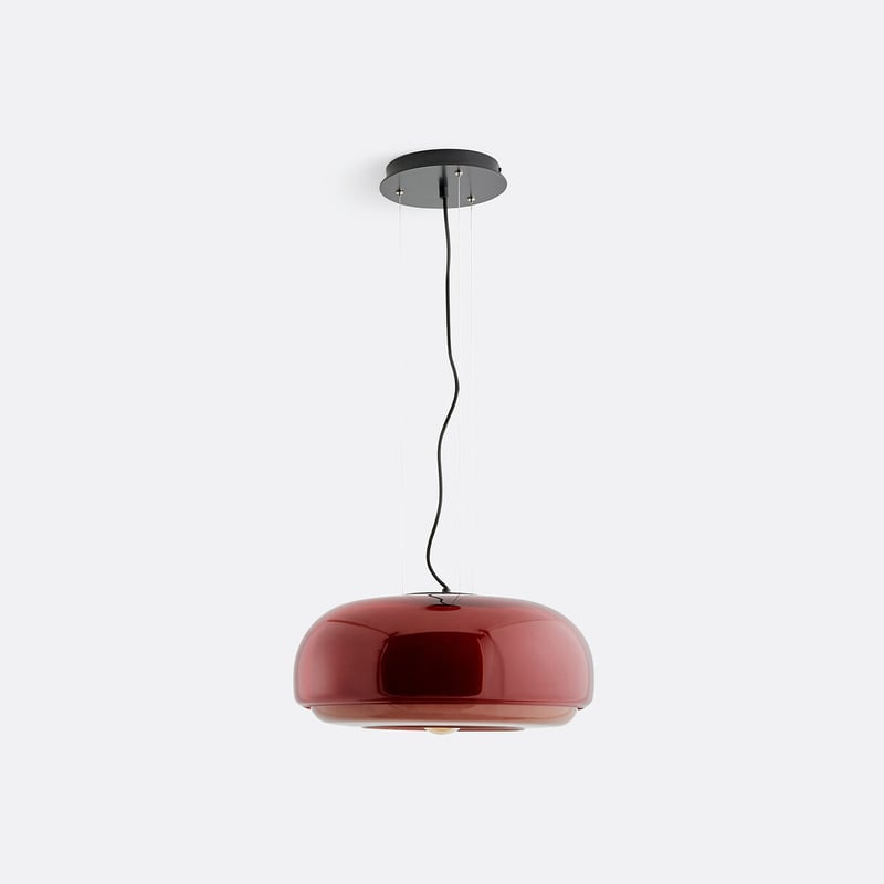 Hängeleuchte Kinoko, Farbiges Glas, Ø 45 Cm