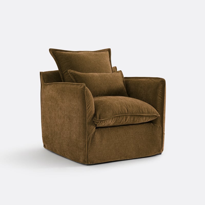 Sessel Odna, Abnehmbarer Bezug, Aus Meliertem Polyester