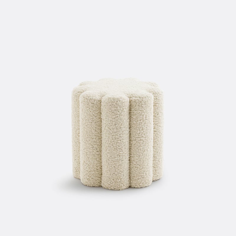 Polsterhocker Justyna, Chenille-bouclé