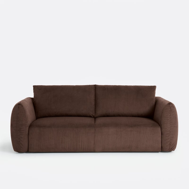 Gerades Sofa Edith, 3- Oder 4-sitzer, Aus Mittelbreitem Cordstoff