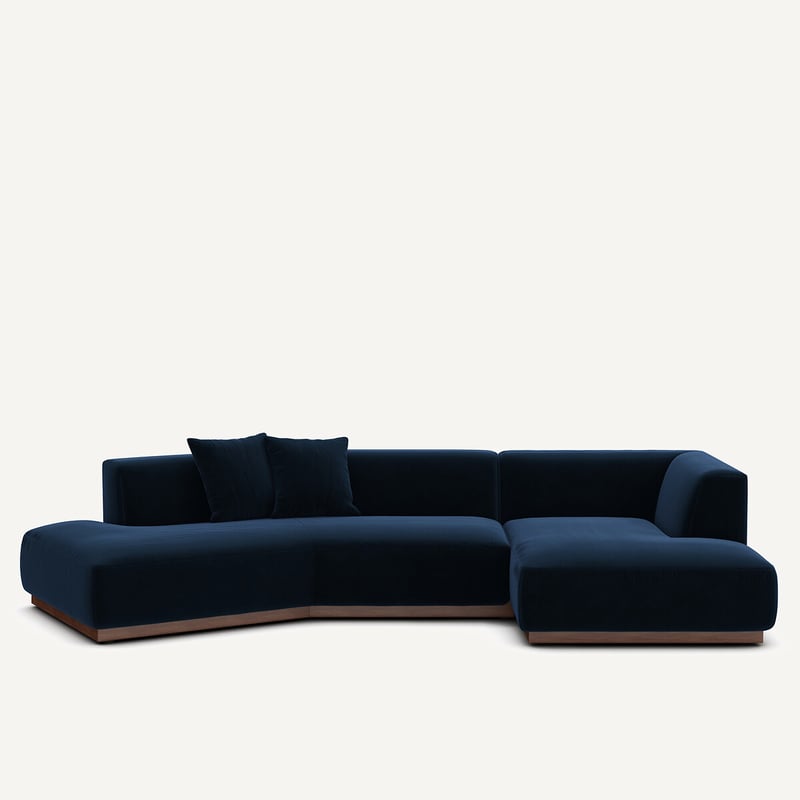 Am.pm Offenes Ecksofa Jacopo Mit Ecke Rechts, Samt
